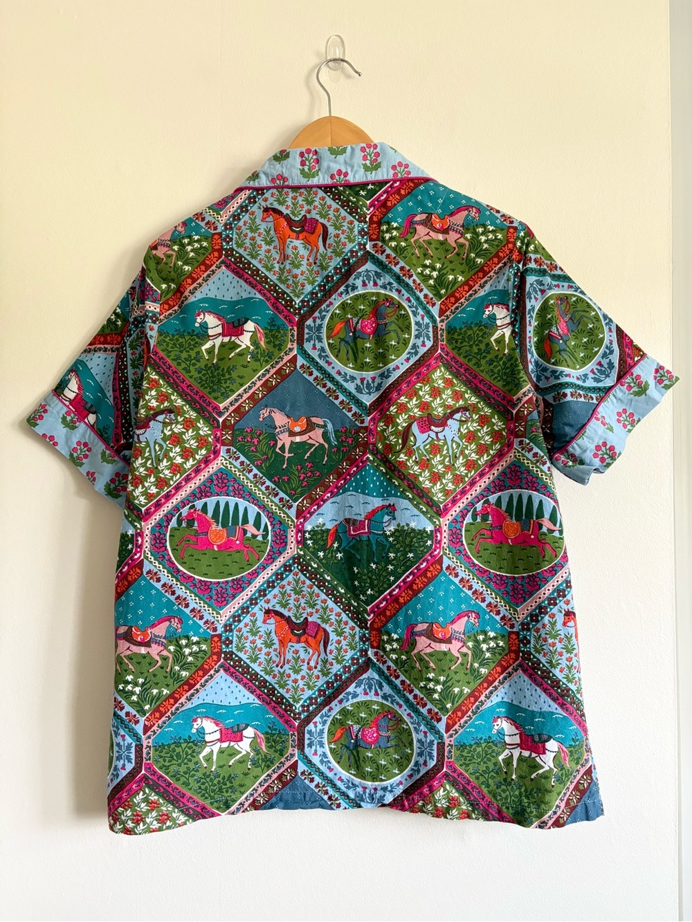 Printfresh Organic Cotton Short PJ Set in High Horse - Picture 6 of 12